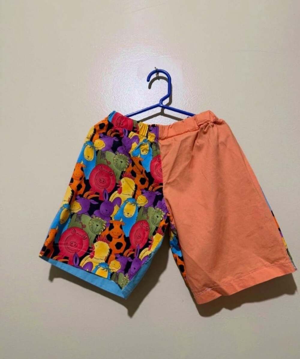 Handmade Shorts Size 3T Colorful Animal Print Bermuda